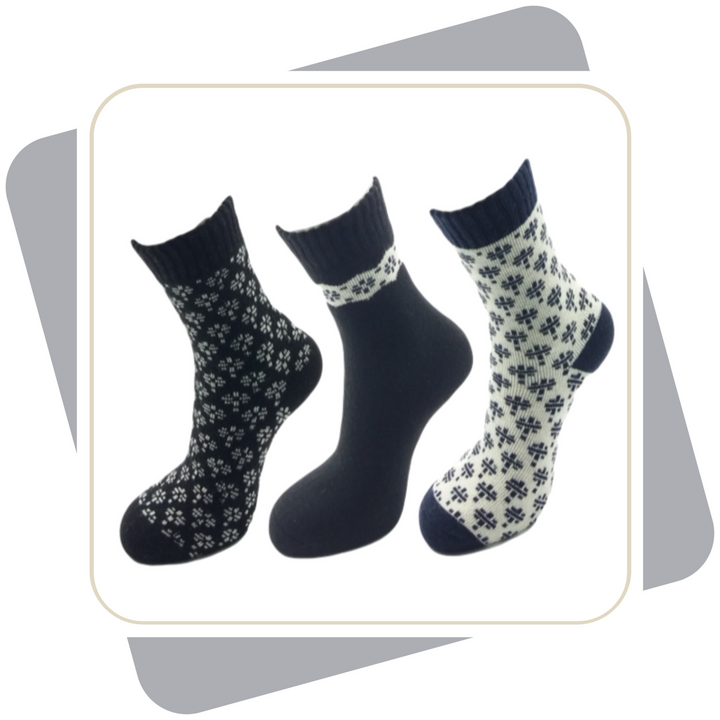 Damen Wintersocken mit Wolle  / 2 Paar