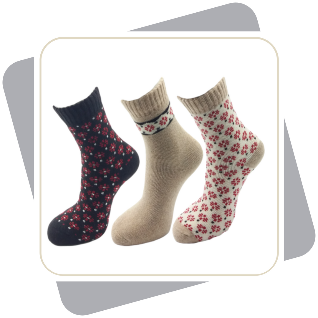 Damen Wintersocken mit Wolle  / 2 Paar