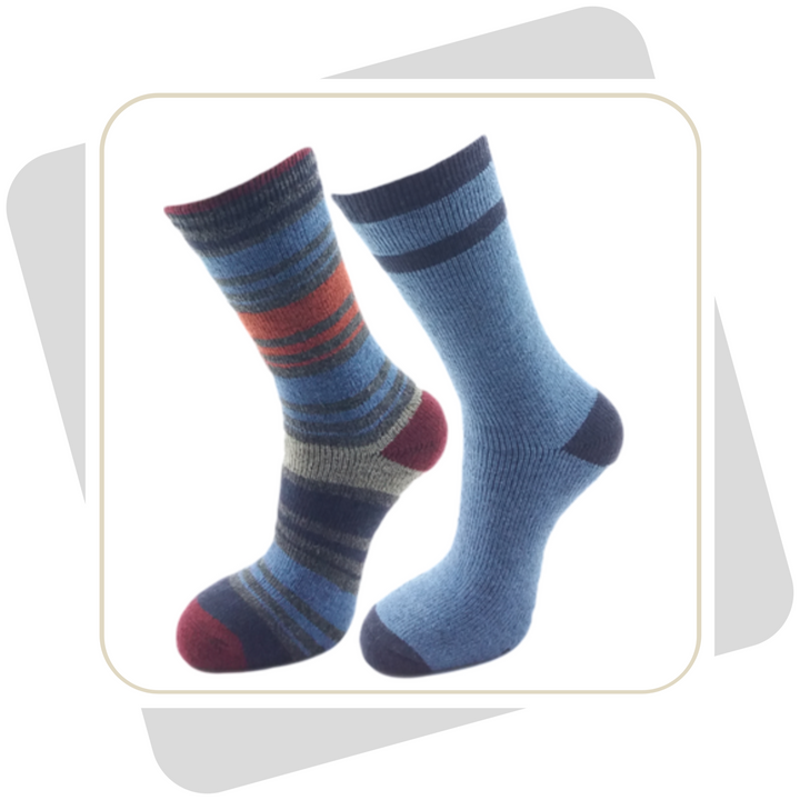 Herrensocken mit  Wolle, schwere Qualität / 2 Paar