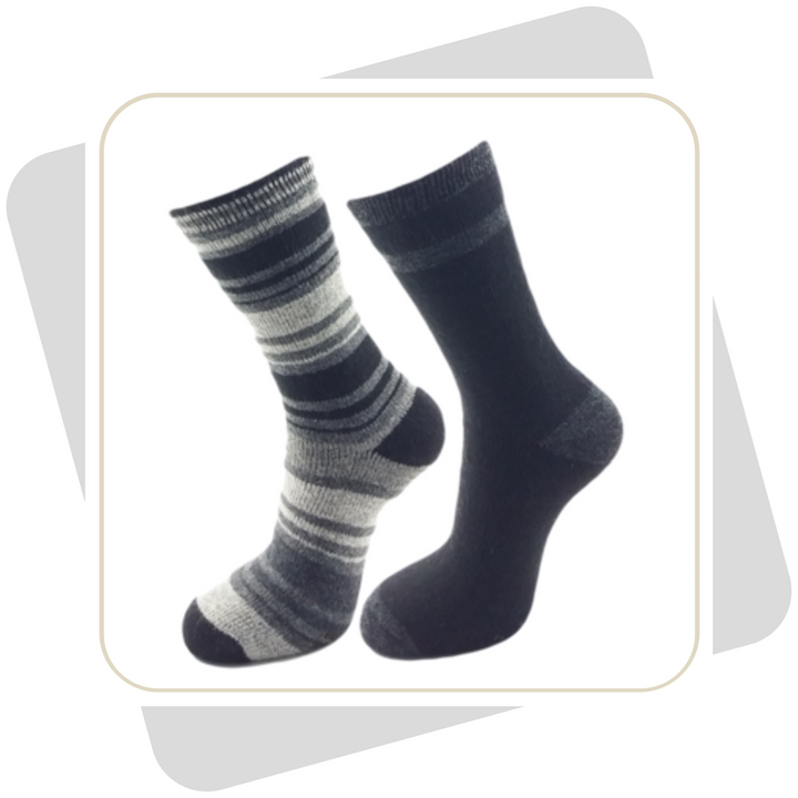 Herrensocken mit  Wolle, schwere Qualität / 2 Paar