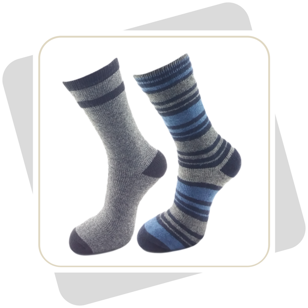 Herrensocken mit  Wolle, schwere Qualität / 2 Paar