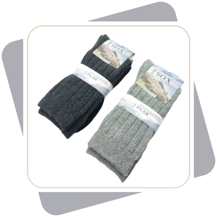 Herren Wintersocken mit Wolle \ 2 Paar