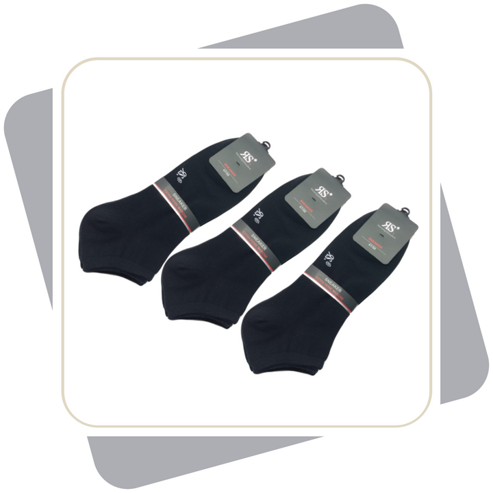 Herren Baumwoll Sneakersocken (Übergröße) / 4 Paar