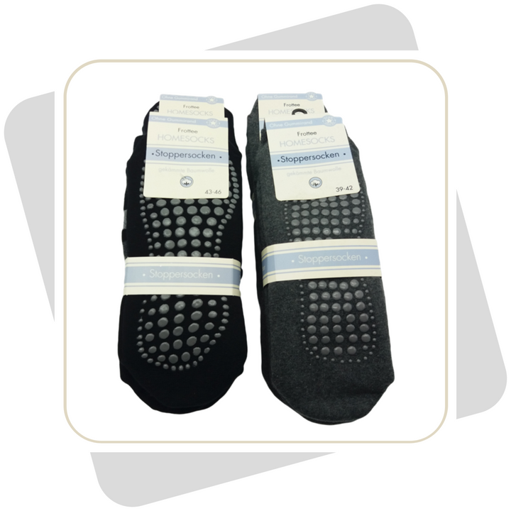 Damen Vollfrottee Socken mit ABS( Stoppersocken) / 2 Paar