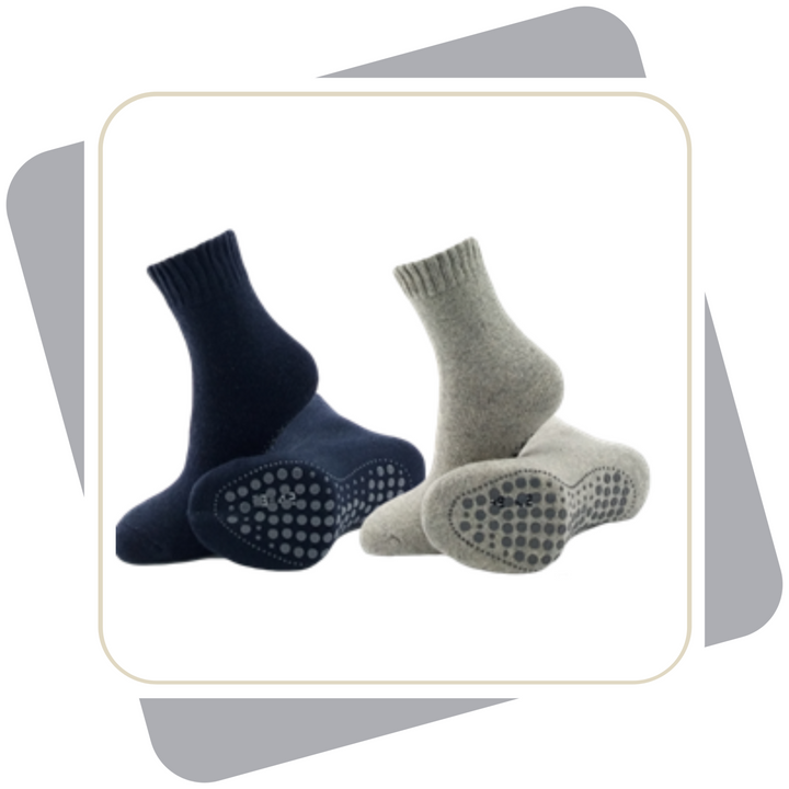 Herren Stoppersocken (ABS) mit Wolle / 2 Paar