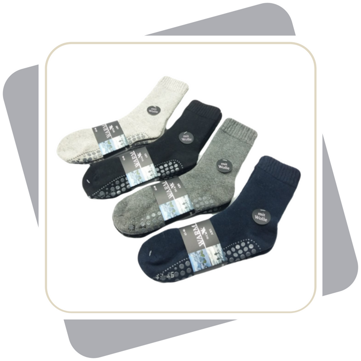 Herren Stoppersocken (ABS) mit Wolle / 2 Paar