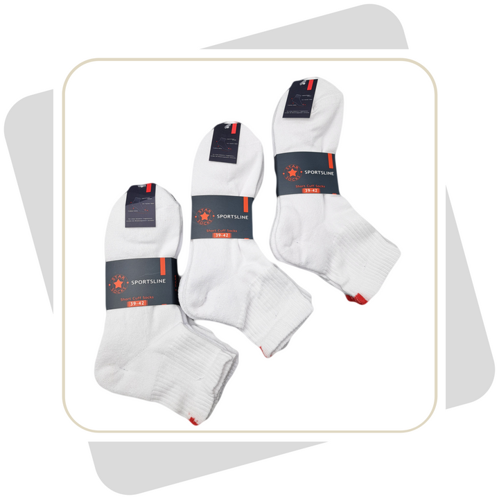 Herren Baumwoll Sportsocken / 3 Paar