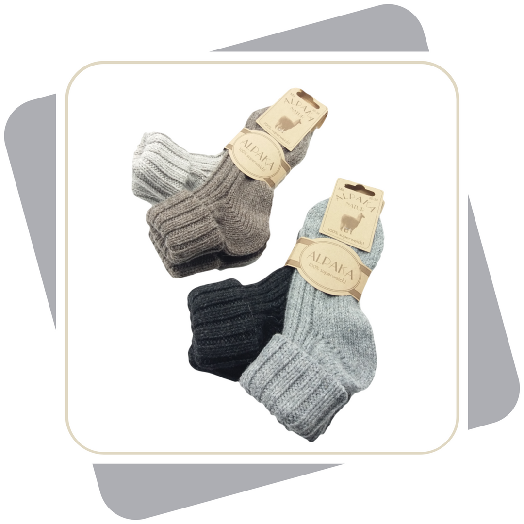 Damen Wollsocken mit Alpaka / 2 Paar