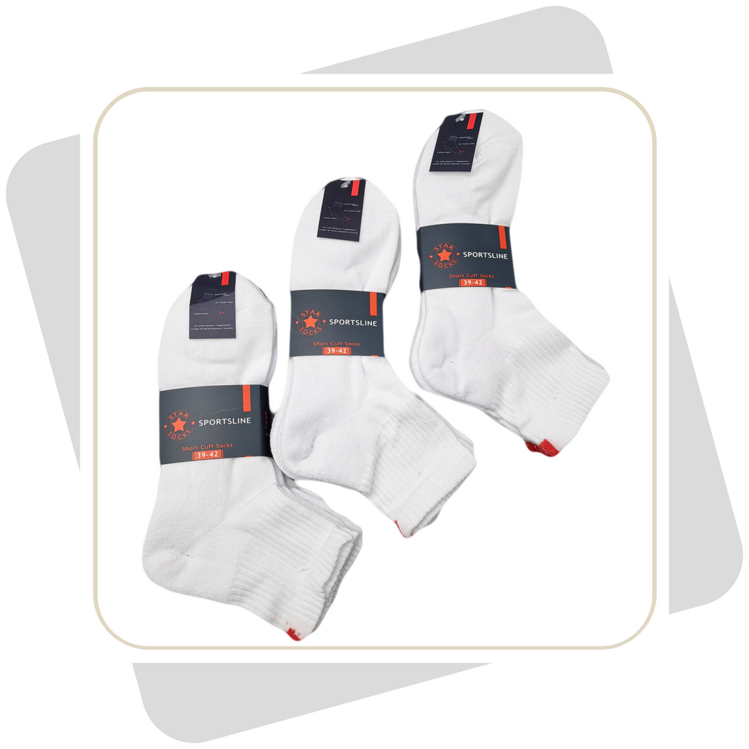 Damen Baumwoll Sportsocken / 3 Paar