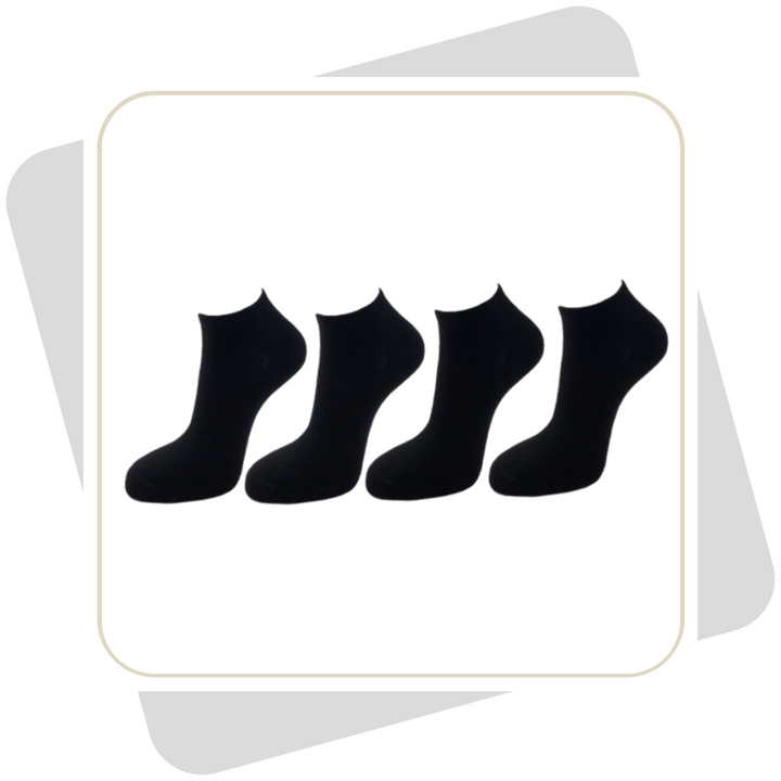 Herren Baumwoll Sneakersocken (Übergröße) / 4 Paar