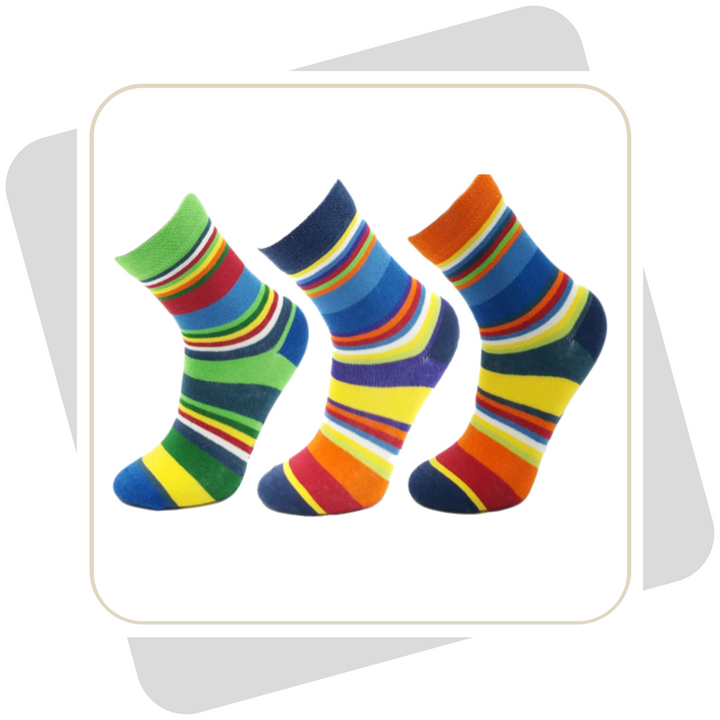 Kinder Ringelsocken mit Baumwolle / 3 Paar