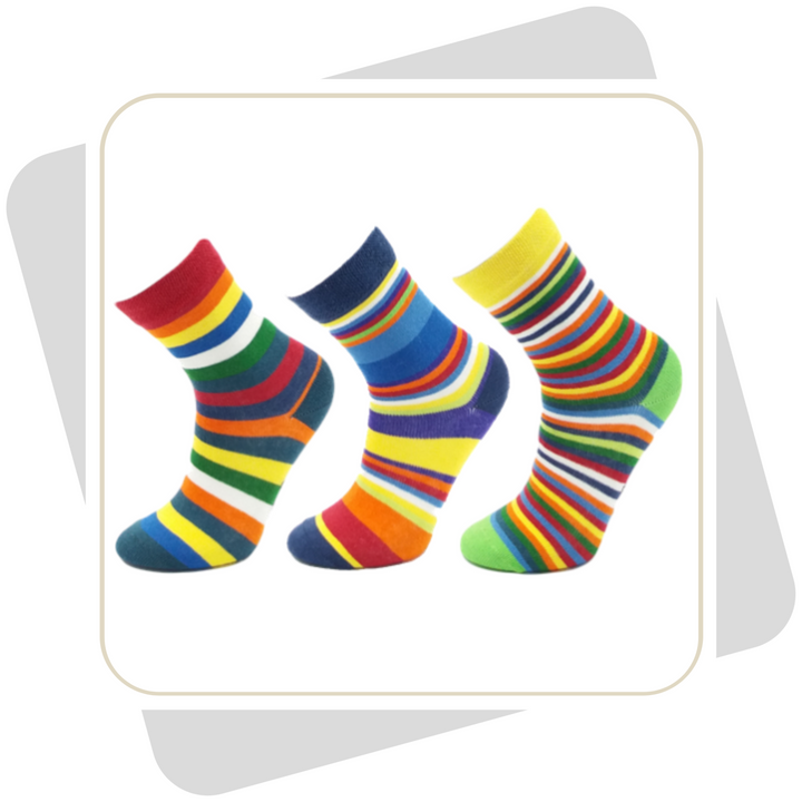 Kinder Ringelsocken mit Baumwolle / 3 Paar