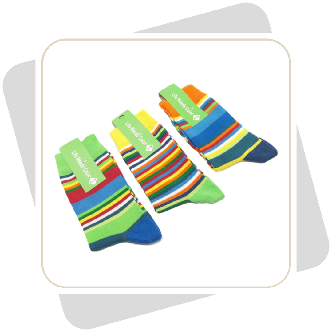 Kinder Ringelsocken mit Baumwolle / 3 Paar