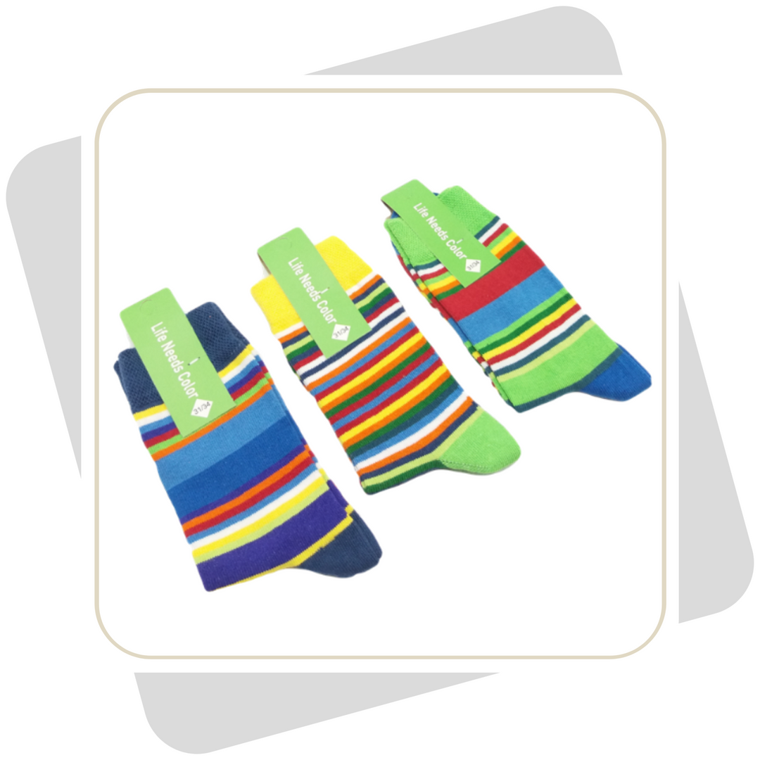 Kinder Ringelsocken mit Baumwolle / 3 Paar