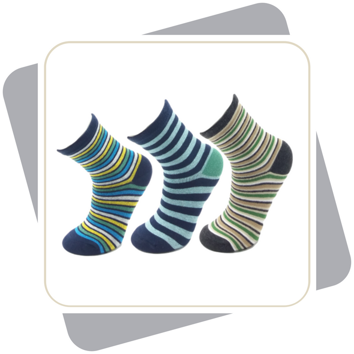 Kinder Ringelsocken mit Baumwolle / 3 Paar