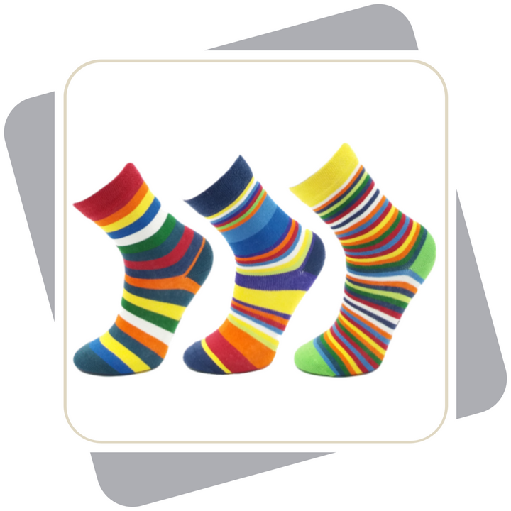 Kinder Ringelsocken mit Baumwolle / 3 Paar