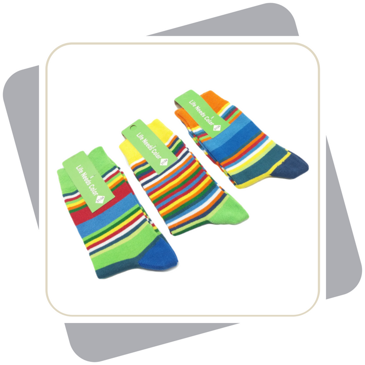 Kinder Ringelsocken mit Baumwolle / 3 Paar