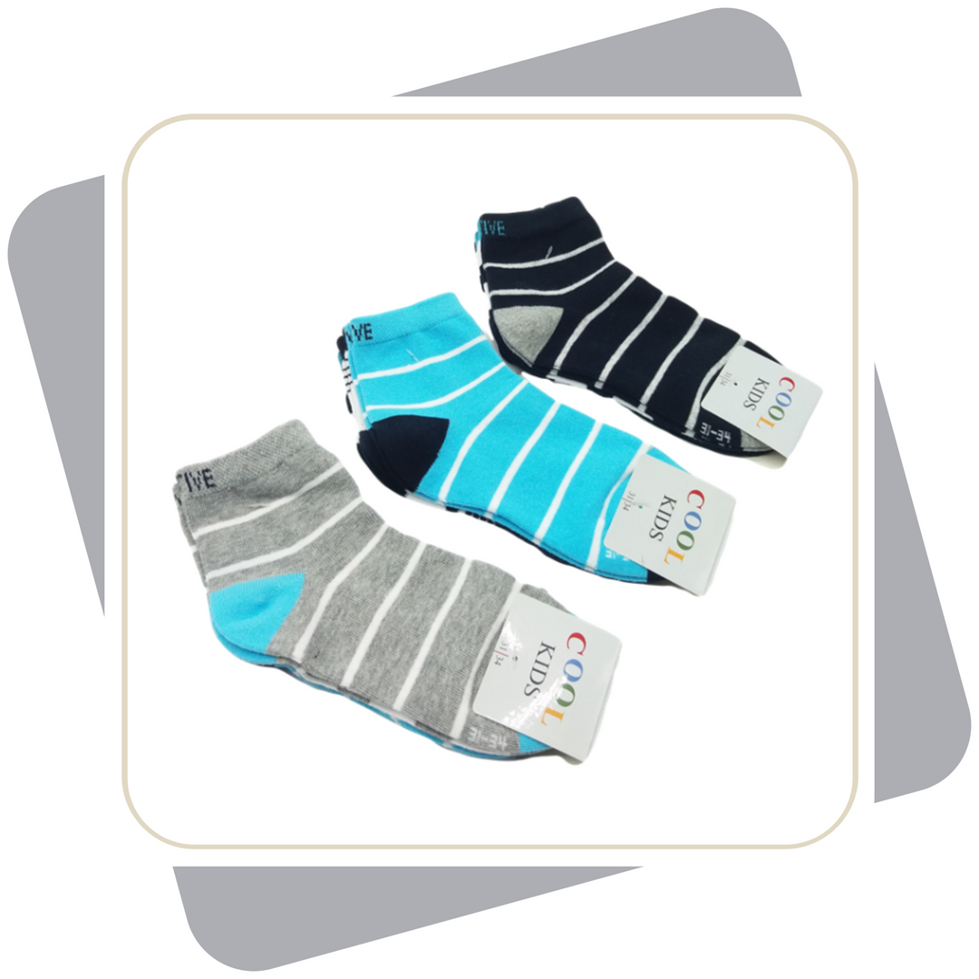 Kinder Sneakersocken / 3 Paar