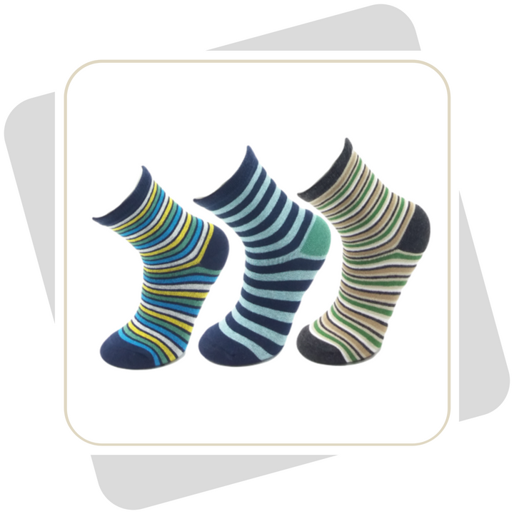 Kinder Ringelsocken mit Baumwolle / 3 Paar