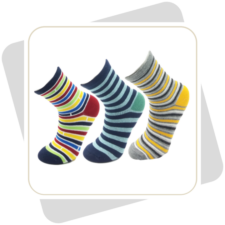 Kinder Ringelsocken mit Baumwolle / 3 Paar