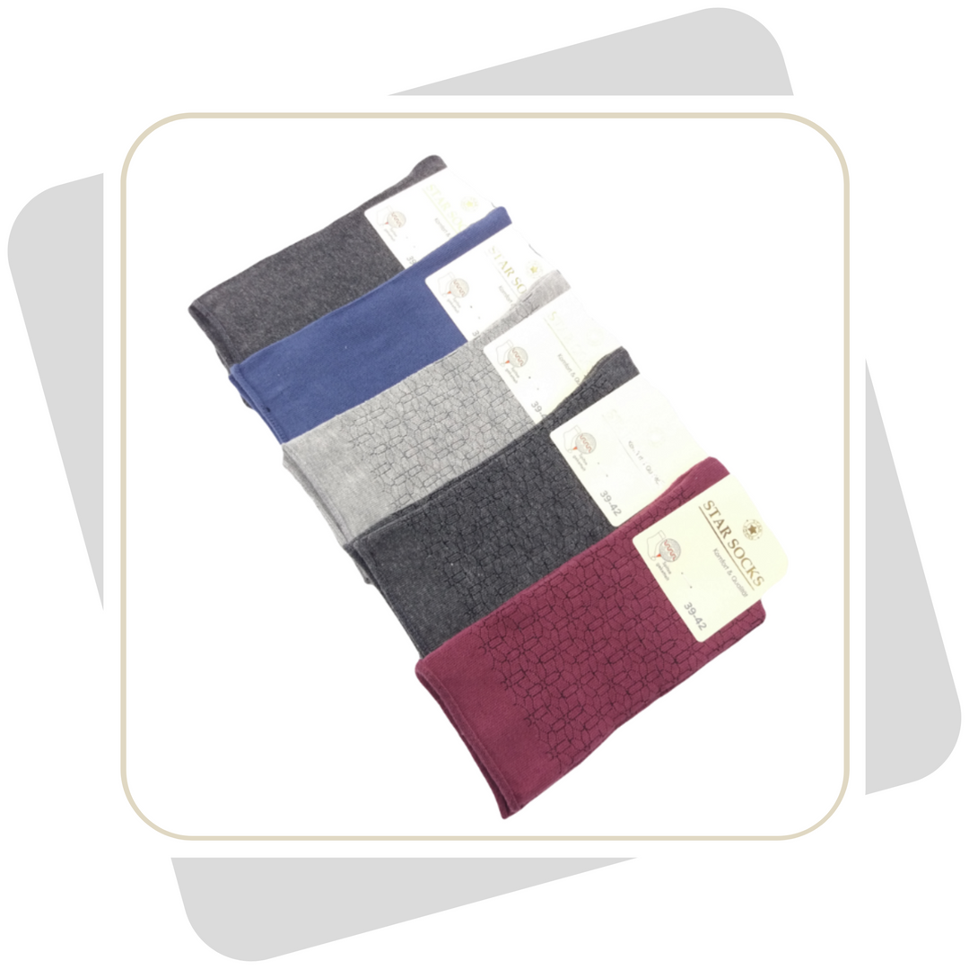 Damen Baumwollsocken mit Rollrand / 5 Paar