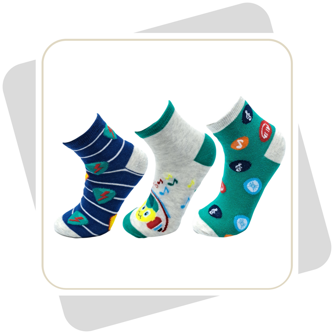 Kinder Sneakersocken / 3 Paar