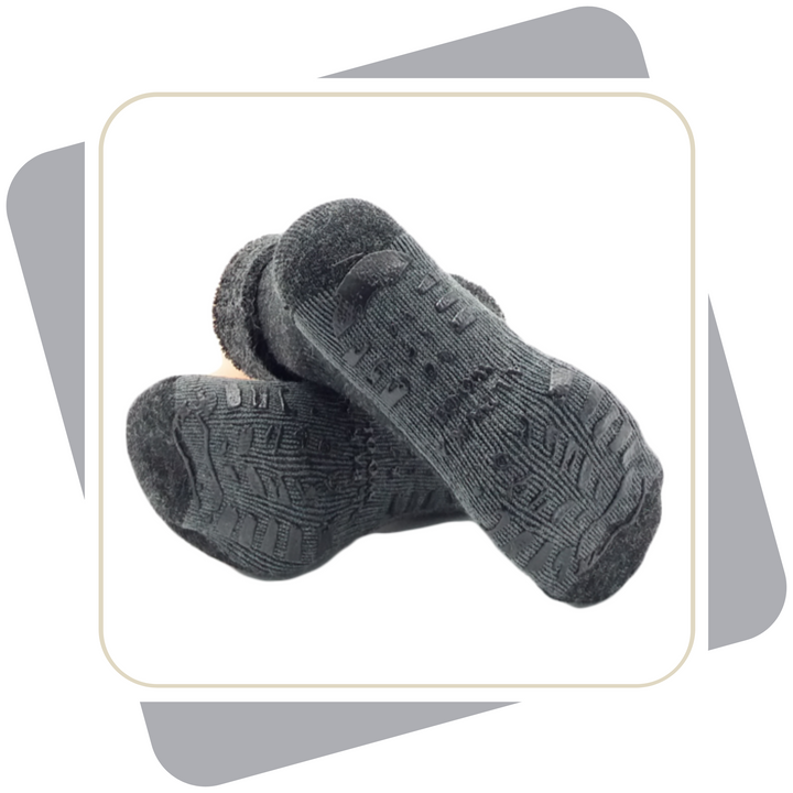 Damen Homesocks, ABS, mit Alpakawolle extra-flauschig- gefüttert \ 2 Paar