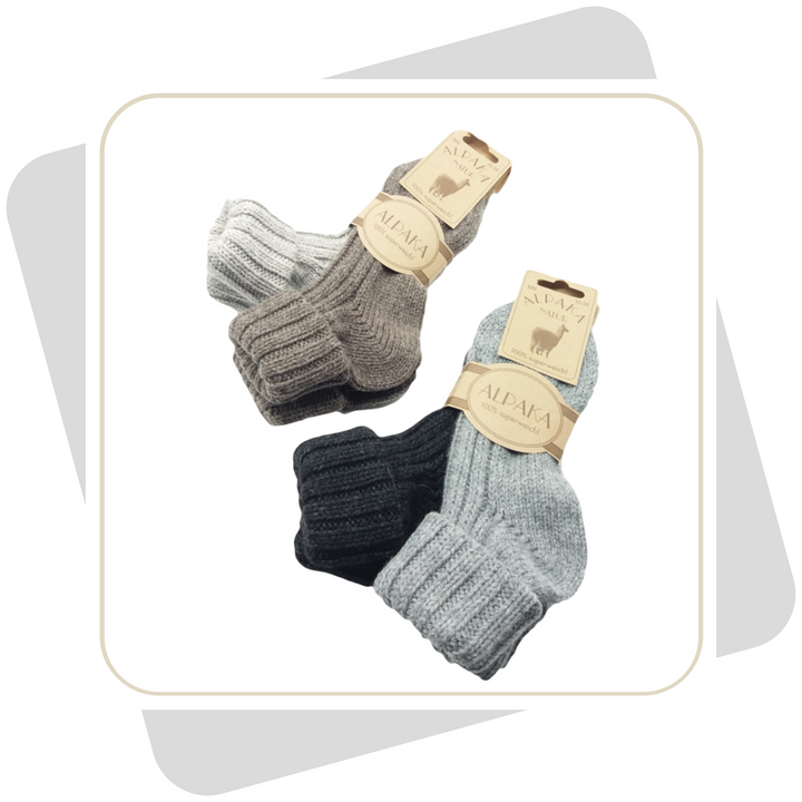 Herren Wollsocken mit Alpaka / 2 Paar