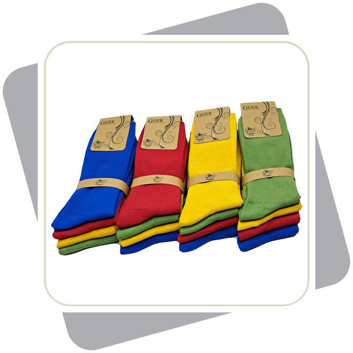 Herren Baumwollsocken, bunt/ 4 Paar