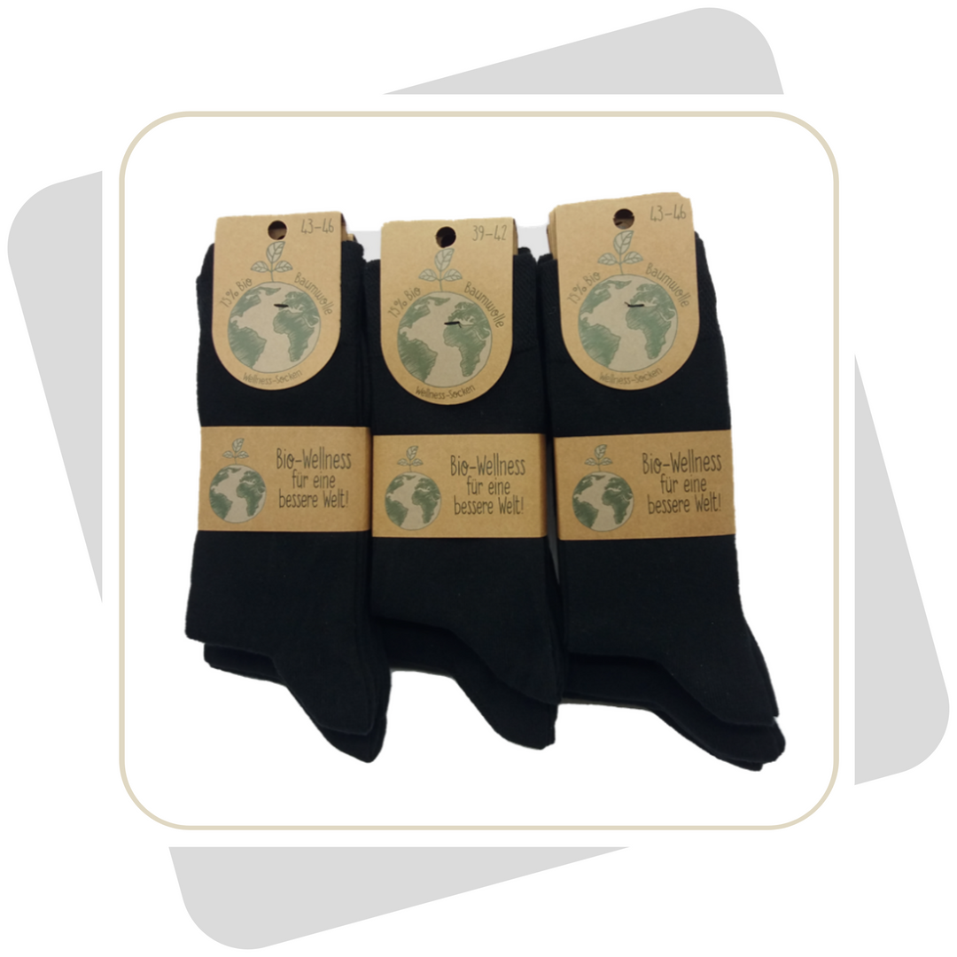 Herren Bio Baumwollsocken/ 3 Paar