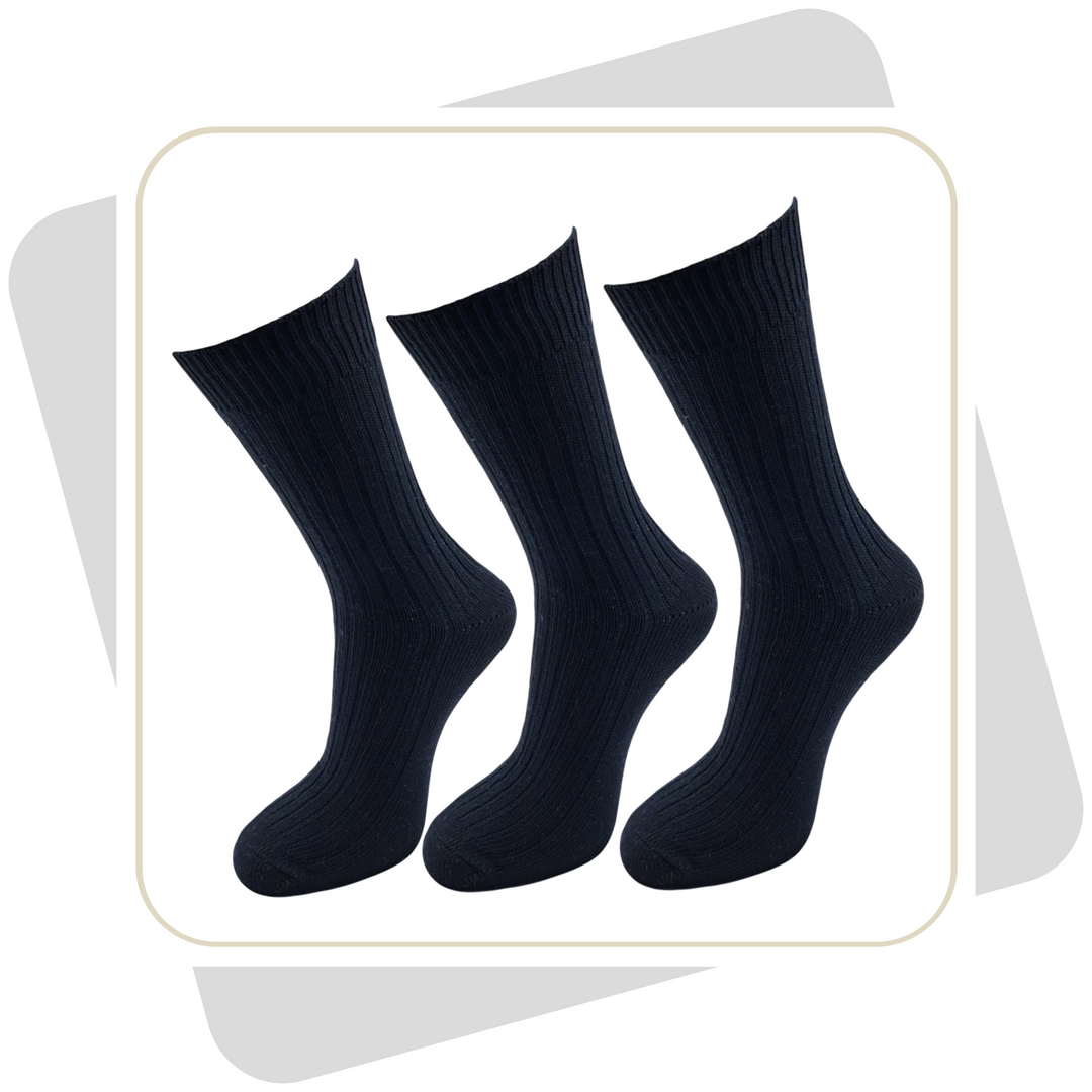 Herren Baumwollsocken, schwere Qualität / 3 Paar