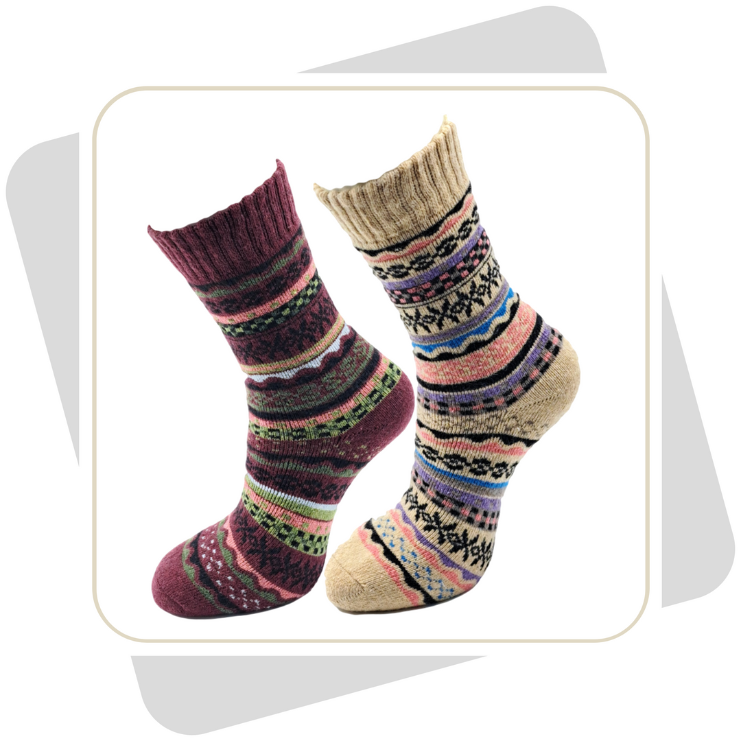 Damen Wollsocken, dicke und weiche Qualität / 2 Paar