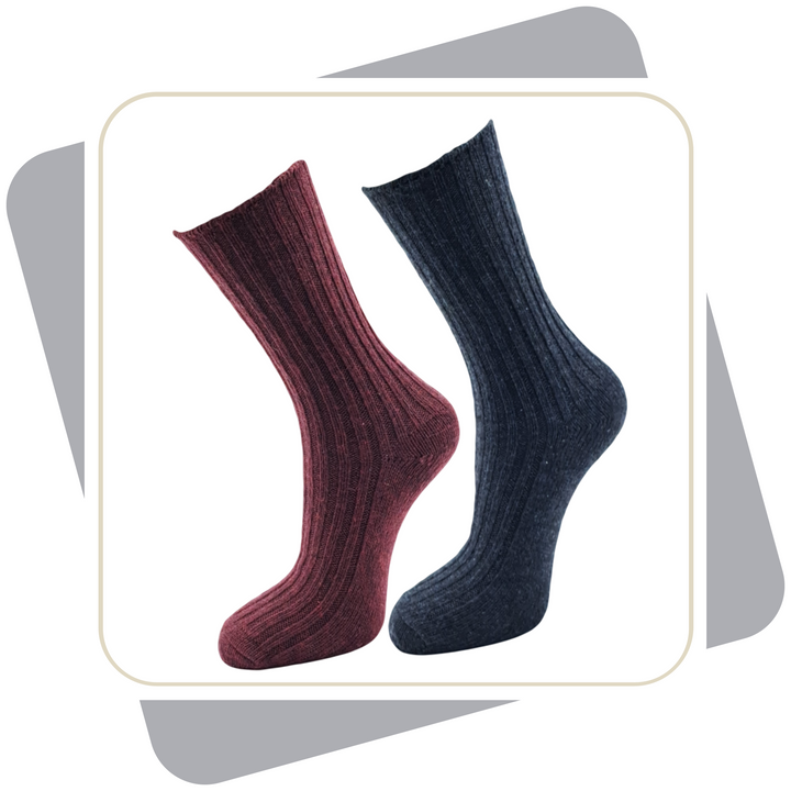 Herren Bio-Wollsocken, bunt  / 2 Paar