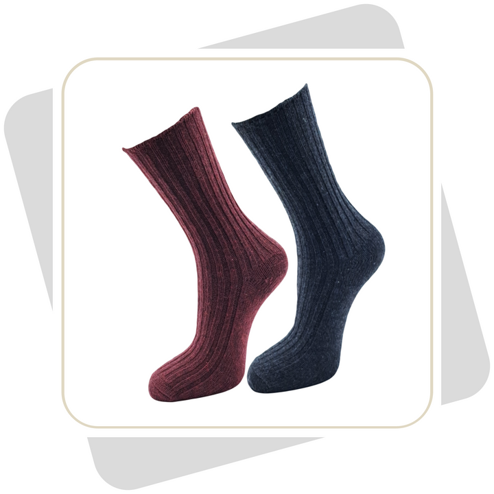 Damen Bio-Wollsocken, bunt  / 2 Paar