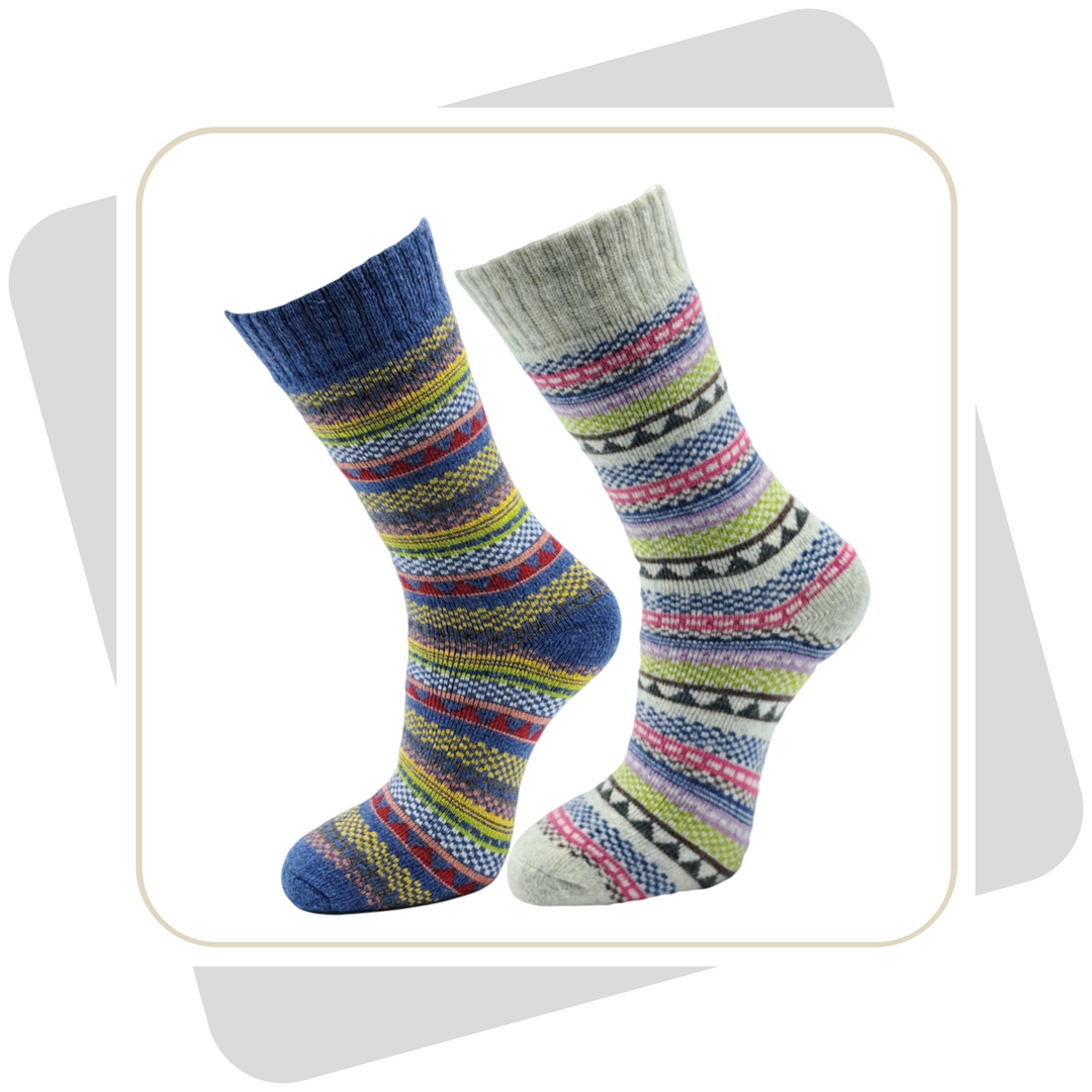 Herren Thermo Wollsocken mit Alpaka, Vollplüsch gefüttert / 2 Paar