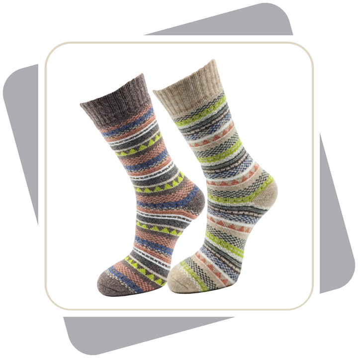 Herren Thermo Wollsocken mit Alpaka, Vollplüsch gefüttert / 2 Paar