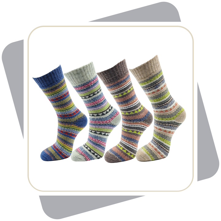 Damen Thermo Wollsocken mit Alpaka, Vollplüsch gefüttert / 2 Paar