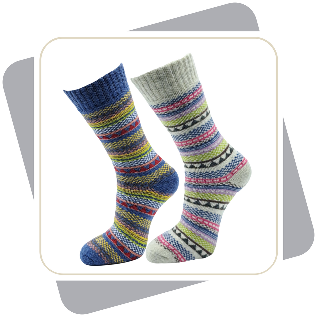 Herren Thermo Wollsocken mit Alpaka, Vollplüsch gefüttert / 2 Paar