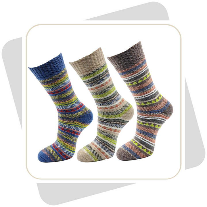 Damen Thermo Wollsocken mit Alpaka Vollplüsch gefüttert / 2 Paar