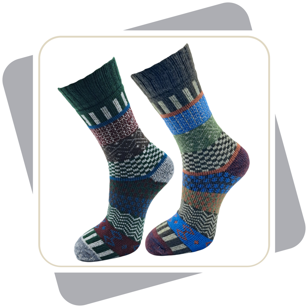 Damen Thermo Wollsocken dicke Qualität, Vollplüsch gefüttert / 2 Paar