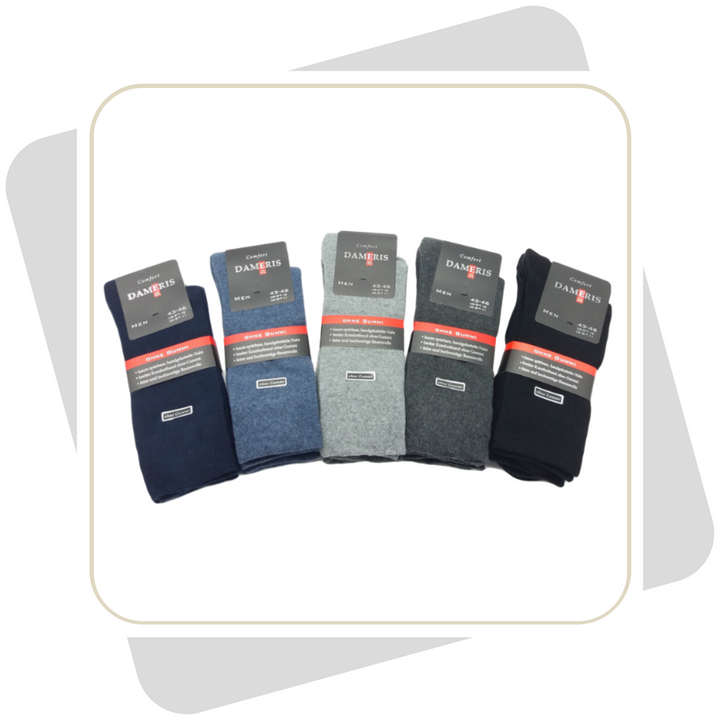 Herren Baumwollsocken ohne Gummi / 3 Paar