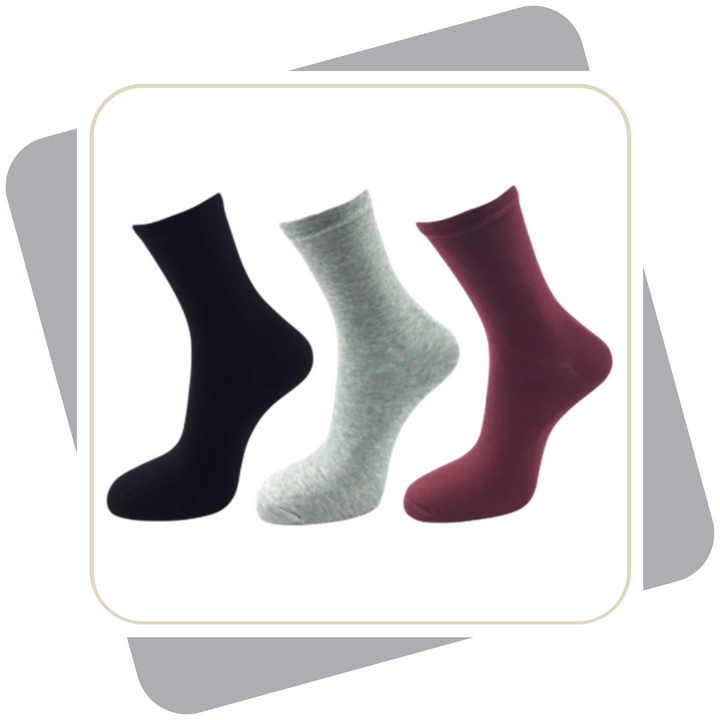 Damen Baumwollsocken mit Viskose / 3 Paar