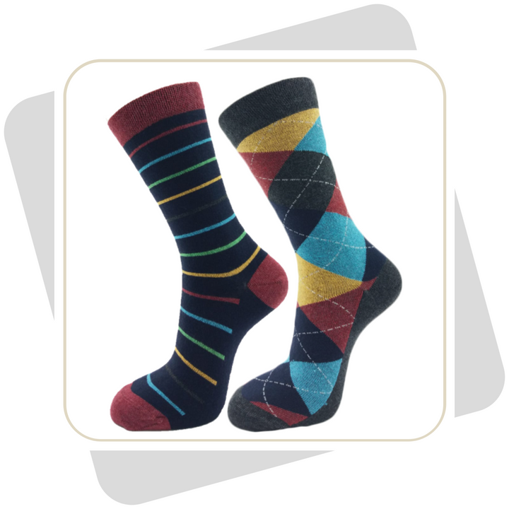 Herren Recycling-Socken, bunt / 2 Paar