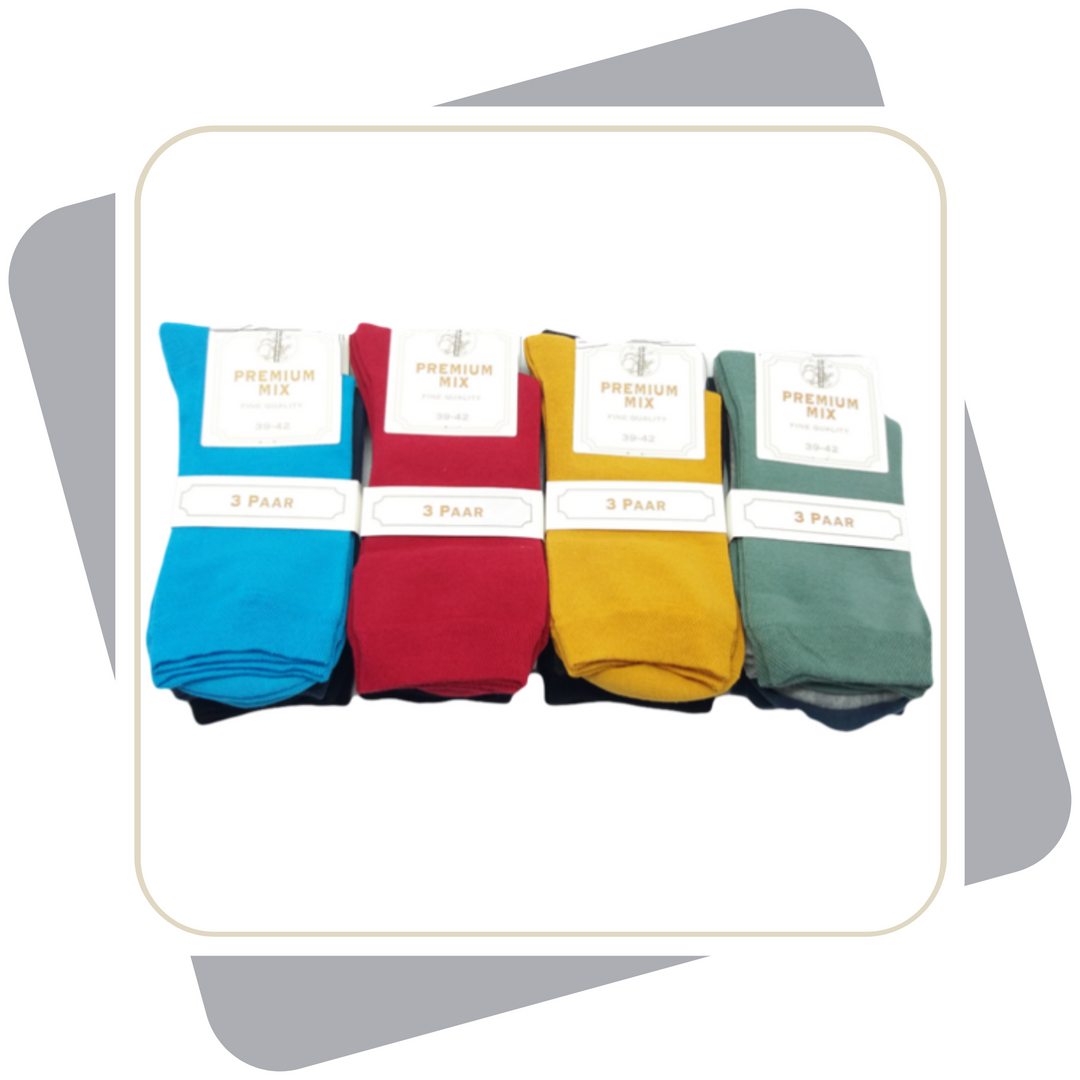 Damen Baumwollsocken mit Viskose / 3 Paar