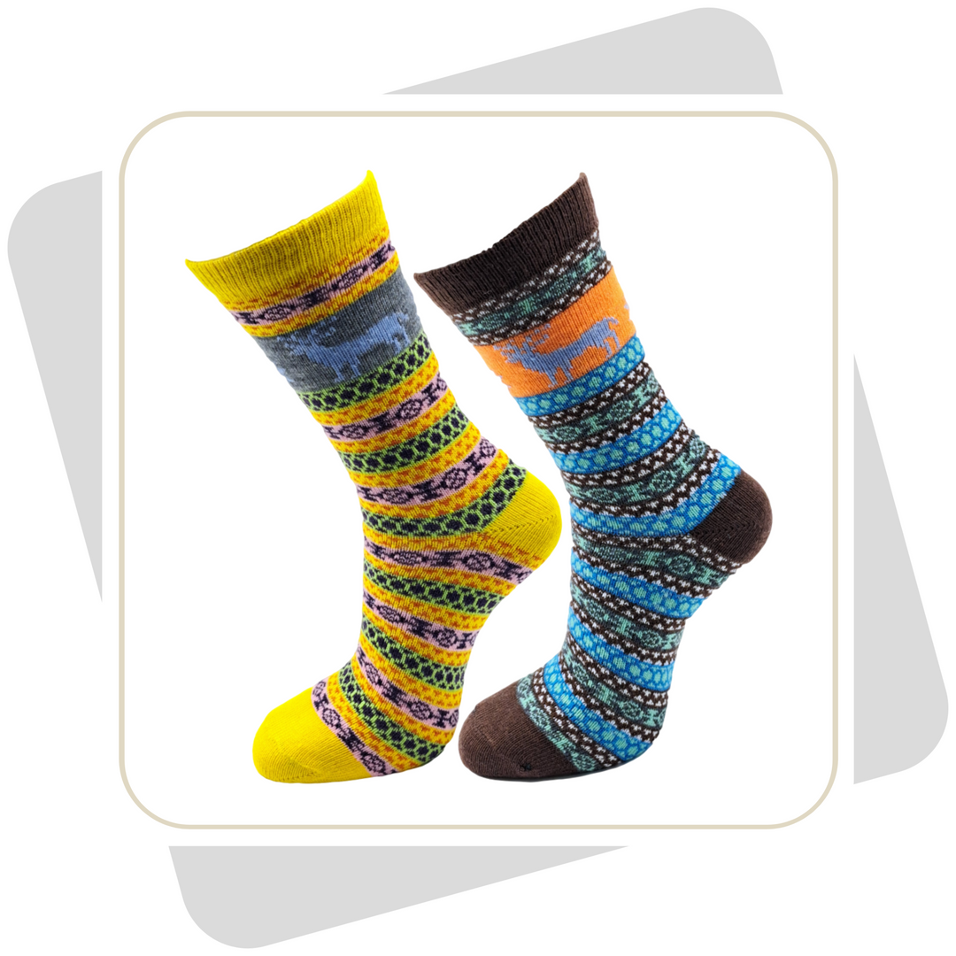 Herren Wollsocken, bunt \ 2 Paar