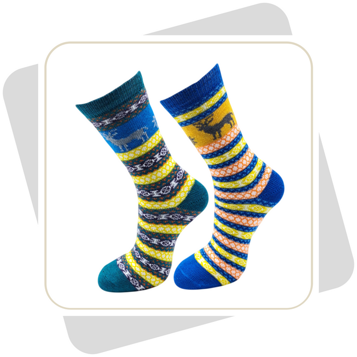 Herren Wollsocken, bunt \ 2 Paar