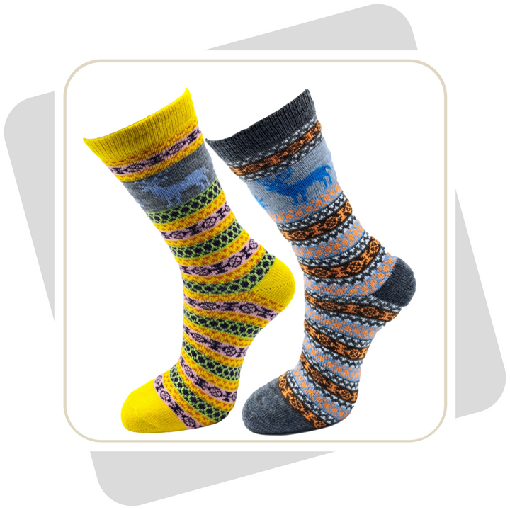 Herren Wollsocken, bunt \ 2 Paar