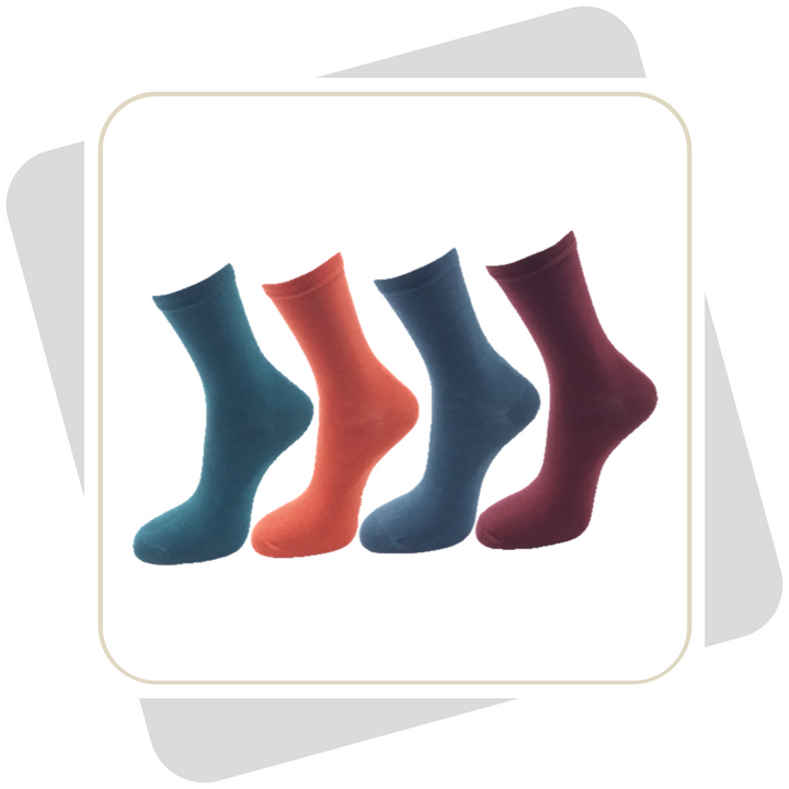 Damen Baumwollsocken mit Viskose / 3 Paar