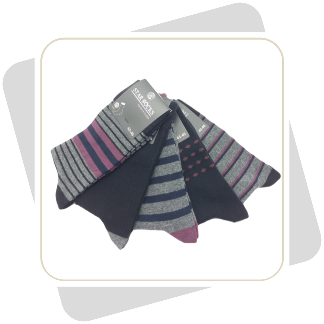 Herren Baumwollsocken / 5 Paar