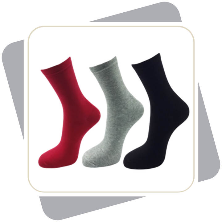 Damen Baumwollsocken mit Viskose / 3 Paar